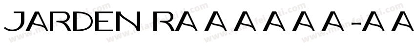 JARDEN Regular字体转换